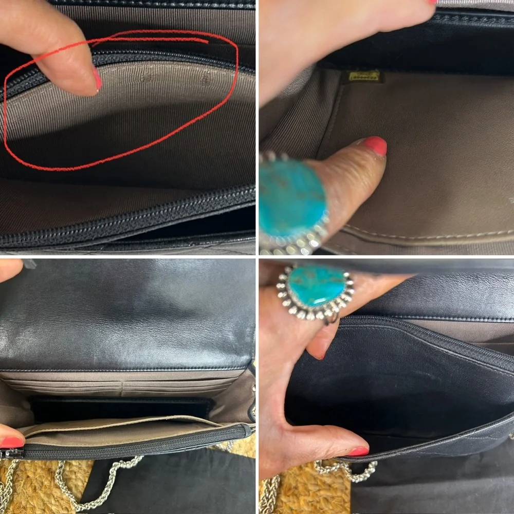 Chanel Black Quilted wallet on a chain(WOC)-black and silver - Picture 16 of 17